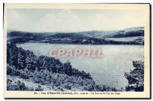 Ansichtskarte AK Lac d'Issarles Ardeche Le Lac vu du Col du Gage