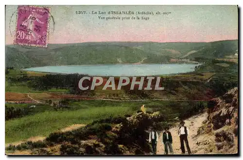 Ansichtskarte AK Le Lac d'Issarles Ardeche Vue generale prise de la Sage