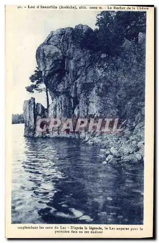 Cartes postales Lac d'Issarles Ardeche Le Rocher de la Cherre