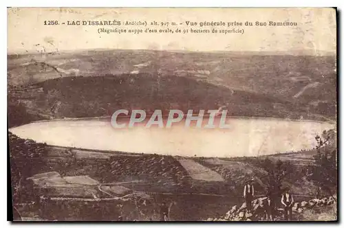 Cartes postales Lac d'Issarles Ardeche Vue generale prise du Suc Ramenou