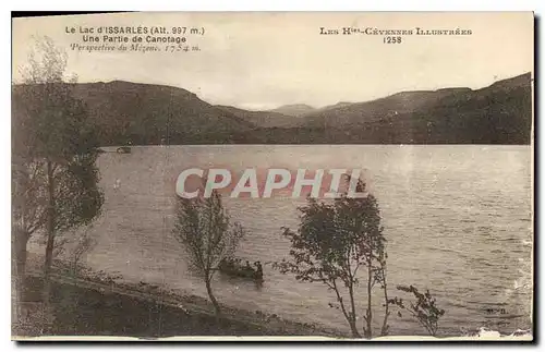 Cartes postales Les Htes Cevennes Illustrees Le Lac d'Issarles Une partie de Canotage