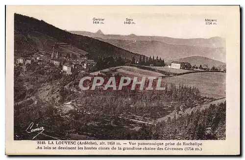 Cartes postales La Louvesc Ardeche Vue parnoamique prise de Rochelipe