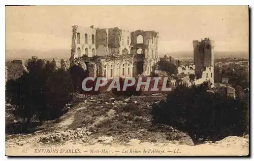 Ansichtskarte AK Environs d'Arles Mont Major les Ruines de l'Abbaye