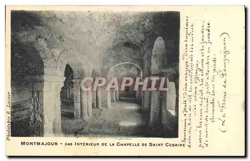 Ansichtskarte AK Montmajour interieur de la Chapelle de Saint Cesaire