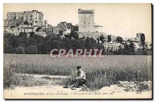 Cartes postales Montmajour Bouches du Rhone vue generale de l'Abbaye Cote Sud