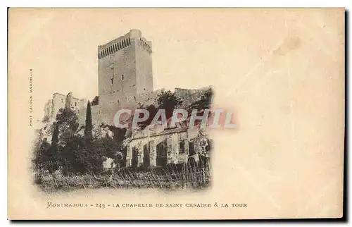 Ansichtskarte AK Montmajour la chapelle de Saint Cesaire et la Tour