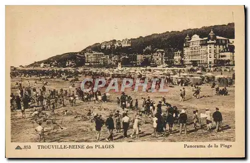 Cartes postales Trouville Reine des Plages Panorama de la plage