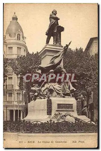 Cartes postales Nice la statue de Gambetta