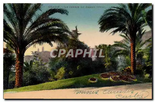 Cartes postales Grasse le jardin du grand hotel