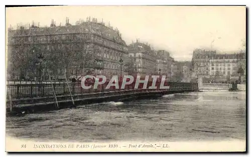 Cartes postales Inondations de Paris Janvier 1910 Pont d'Arcole