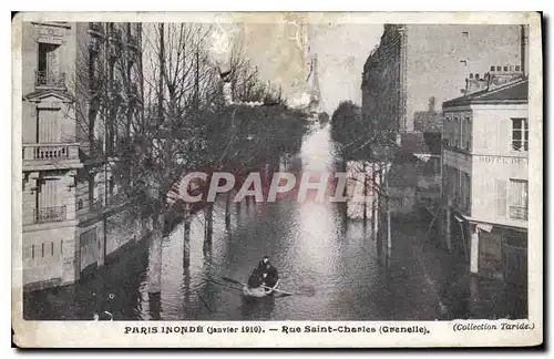 Cartes postales Paris Inonde Janvier 190 rue Saint Charles Grenelle