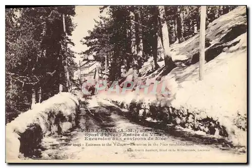 Cartes postales Peira Cava A M Sport d'hiver entree du Village excursion aux environs de Nice