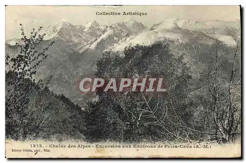 Ansichtskarte AK Collection Artistique Chaine des Alpes excursion aux environs de Peira Cava A M