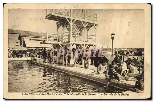 Cartes postales Cannes Palm Beach Casino la Merveille de la Riviera un coin de la Piscine