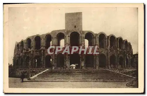 Ansichtskarte AK Arles les Arenes Grand Escalier