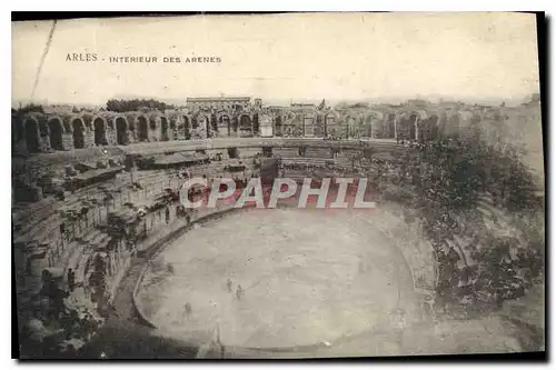 Cartes postales Arles interieur des Arenes