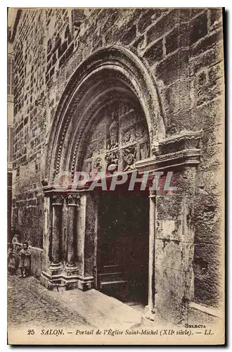 Cartes postales Salon Portail de l'eglise Saint Michel XII siecle