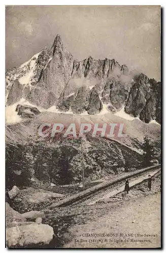 Cartes postales Chamonix Mont Blanc Hte Savoie le Dru et la Ligne du Montenvers