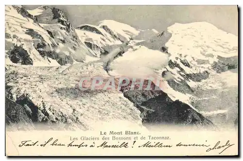 Cartes postales Chamonix les Glaciers des Bossons et de Taconnaz