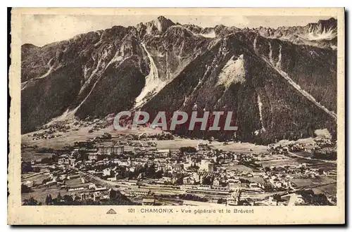 Cartes postales Chamonix vue generale et le Brevent