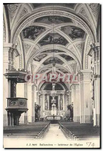 Cartes postales Sallanches interieur de l'eglise