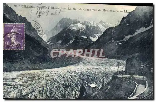 Cartes postales Chamonix Mont Blanc la Mer de Glace vu de Montenvers