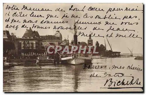 Cartes postales Evian les Bains Bateau