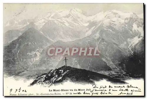 Cartes postales Le Mont Blanc vu du Mont Joli