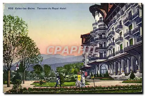 Cartes postales Evian les Bains Terrasse du Royal hotel