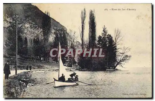 Cartes postales Rives du Lac d'Annecy Bateau