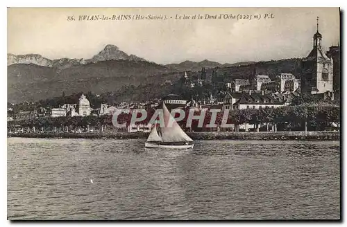 Cartes postales Evian les Bains Hte Savoie le Lac et la Dent d'Oche