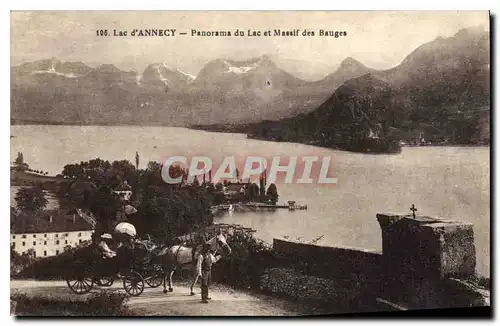 Cartes postales Lac d'Annecy Panorama du Lac et Massif des Bauges