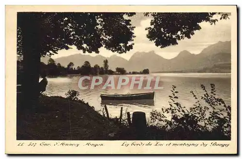 Cartes postales Env d'Annecy Angon les Bords du Lac et montagnes des Bauges