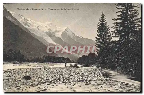 Cartes postales Vallee de Chamonix l'Arve et le Mont Blanc