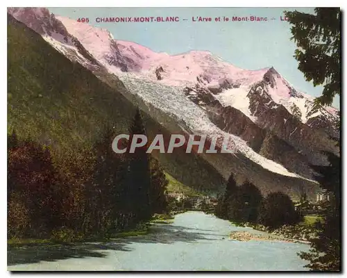 Cartes postales Chamonix Mont Blanc l'Arve et le Mont Blanc