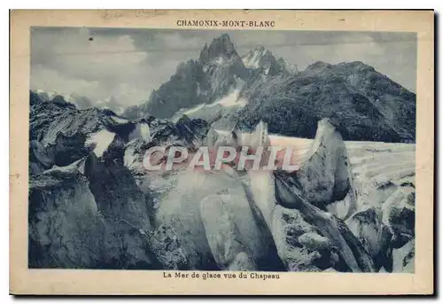 Cartes postales Chamonix Mont Blanc la Mer de Glace vue du Chapeau