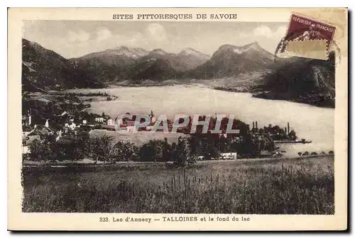 Cartes postales Sites Pittoresques de Savoie Lad d'Annecy Talloires et le fond du Lac