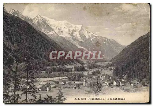 Cartes postales Argentiere et le Mont Blanc