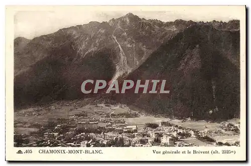 Cartes postales Chamonix Mont Blanc vue generale et le Brevent