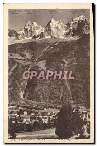 Cartes postales Chamonix Mont Blanc et les Aiguilles