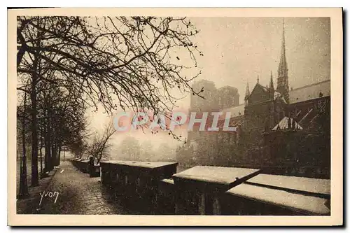 Ansichtskarte AK Paris en Flanant Notre Dame un matin d'hiver