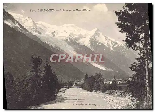 Cartes postales Chamonix l'Arve et le Mont Blanc