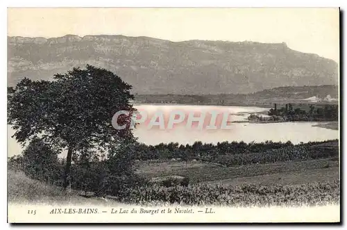 Cartes postales Aix les Bains Le Lac du Bourget et le Novolet