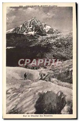 Cartes postales Chamonix mont Blanc Sur le Glacier des Bossons