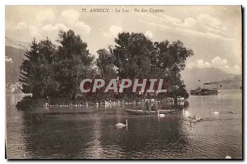 Cartes postales Annecy Le Lac Ile des Cygnes