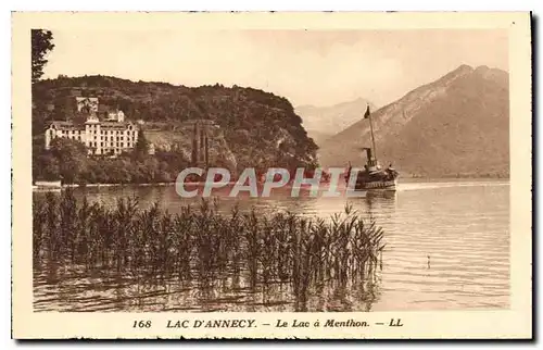 Cartes postales Lac d'Annecy Le Lac a Menthon Bateau