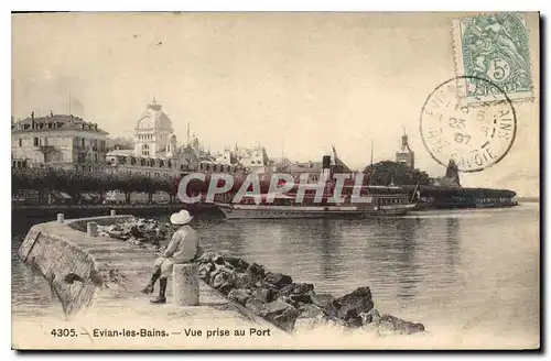 Cartes postales Evian les Bains Vue prise du Port Bateau