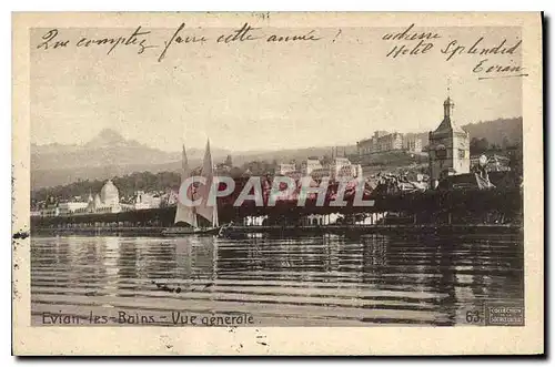 Cartes postales Evian les Bains Vue generale