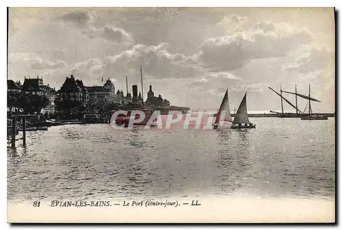 Cartes postales Evian les Bains Le Port contre jour