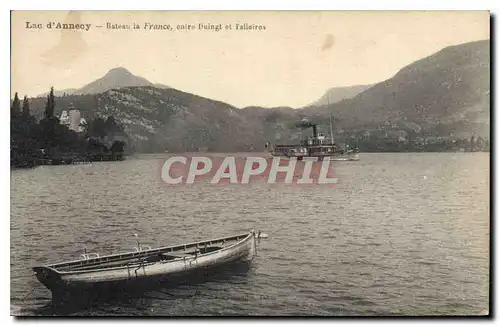 Cartes postales Lac d'Annecy Bateau la France entre Duingt et Talloires